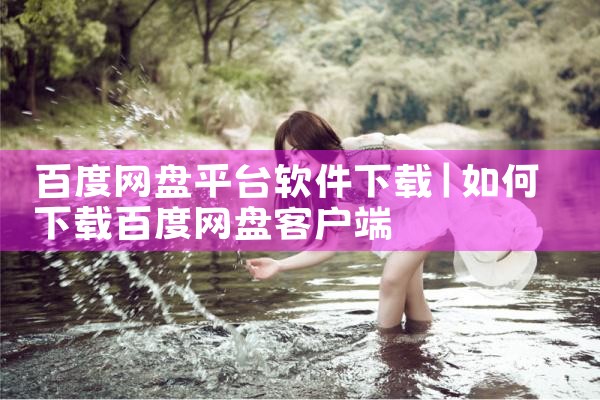 百度网盘平台软件下载